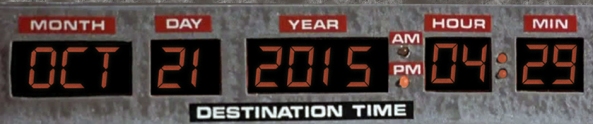 Back to the Future date